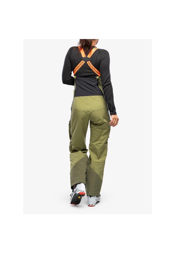 ORTOVOX - Spodnie skiturowe damskie Ortovox 3L Deep Shell Bib Pants. Kolor: zielony. Sezon: zima. Sport: narciarstwo