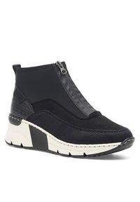 Rieker Botki N6352-00 Czarny. Kolor: czarny. Materiał: skóra #3