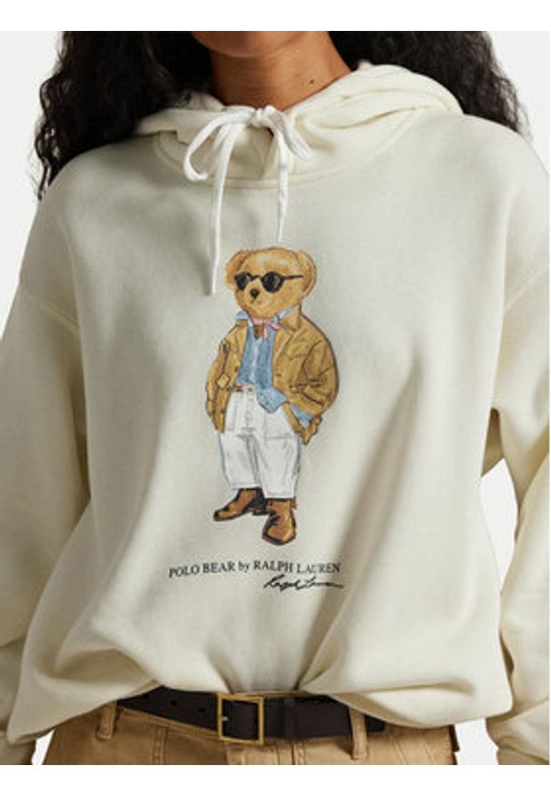 Polo Ralph Lauren Bluza 211A96598001 Écru Relaxed Fit. Typ kołnierza: polo. Materiał: bawełna