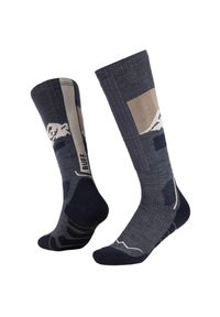 Buff - Skarpetki sportowe dla dorosłych Merino Heavyweight Over The Calf Socks. Kolor: niebieski. Materiał: wełna, poliamid, elastan. Sport: turystyka piesza #1