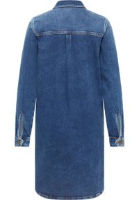 Damska Sukienka Mini Mustang Style Aloha Henley Dress Denim Blue 1015584 5000 701. Typ kołnierza: typu henley. Materiał: denim. Długość: mini #3