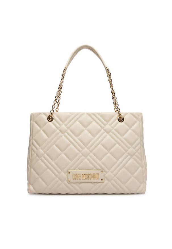 Love Moschino - LOVE MOSCHINO Torebka JC4145PP1OLA0110 Écru. Materiał: skórzane
