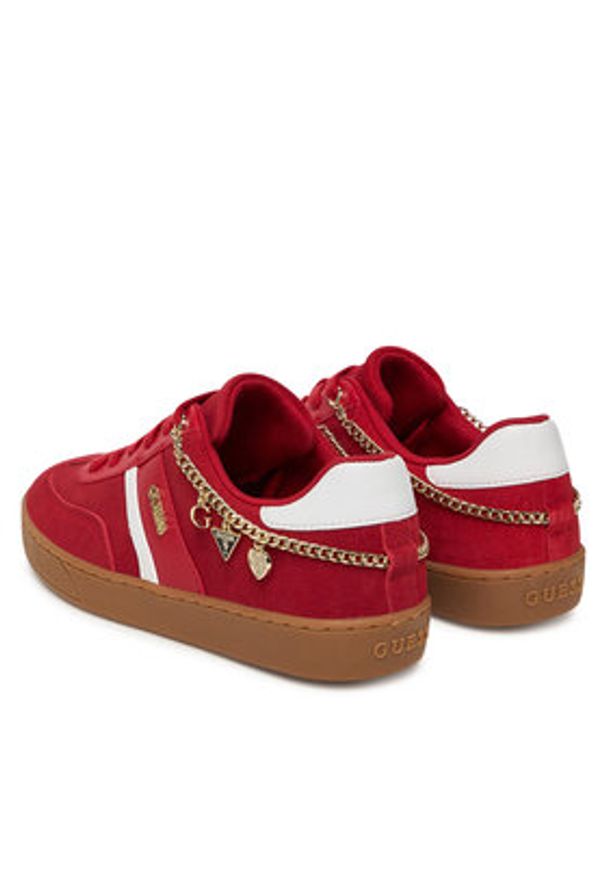Guess Sneakersy FLTNAO SUE12 Czerwony. Kolor: czerwony. Materiał: skóra