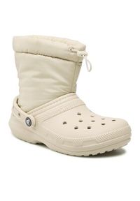 Crocs Botki Classic Lined Neo Puff Boot 206630 Beżowy. Kolor: beżowy