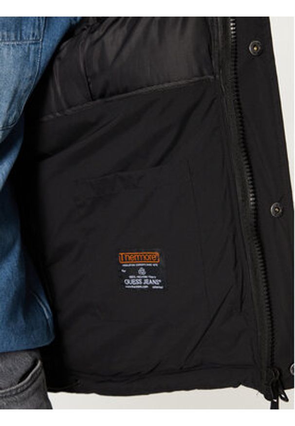 Guess Jeans Kurtka zimowa M4BL20 WGII2 Czarny Regular Fit. Kolor: czarny. Materiał: syntetyk. Sezon: zima