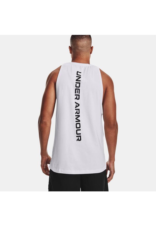 Koszulka koszykarska męska Under Armour Baseline Cotton Tank 100. Kolor: biały