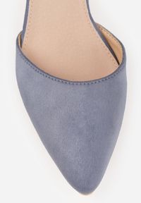 Born2be - Niebieskie Czółenka Vices na Obcasie z Wkładką ze Skóry Naturalnej Nariri. Okazja: na wesele, do pracy, na co dzień, na ślub cywilny. Zapięcie: sprzączka. Kolor: niebieski. Materiał: skóra. Obcas: na obcasie. Styl: wizytowy, casual, klasyczny, elegancki. Wysokość obcasa: średni #8