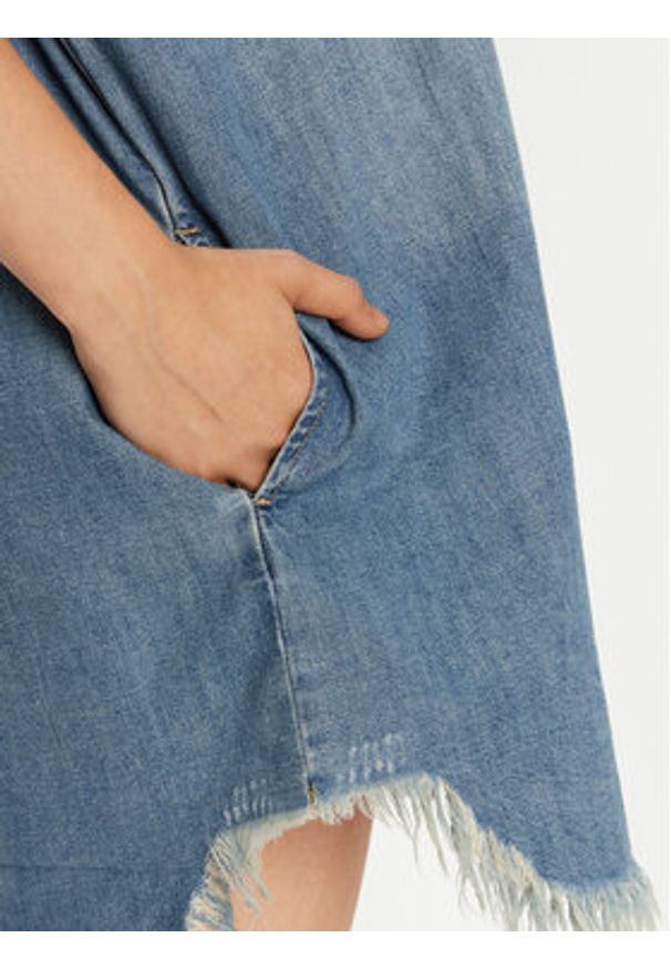 One Teaspoon Sukienka jeansowa 26541 Niebieski Relaxed Fit. Kolor: niebieski. Materiał: bawełna