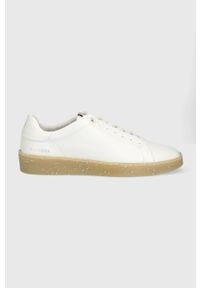 TOMMY HILFIGER - Tommy Hilfiger sneakersy Modern Cup Premium Appleskin kolor biały. Nosek buta: okrągły. Zapięcie: sznurówki. Kolor: biały. Materiał: skóra, bawełna, guma. Szerokość cholewki: normalna