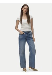 Vero Moda T-Shirt Chloe 10344953 Biały Slim Fit. Kolor: biały. Materiał: bawełna #4