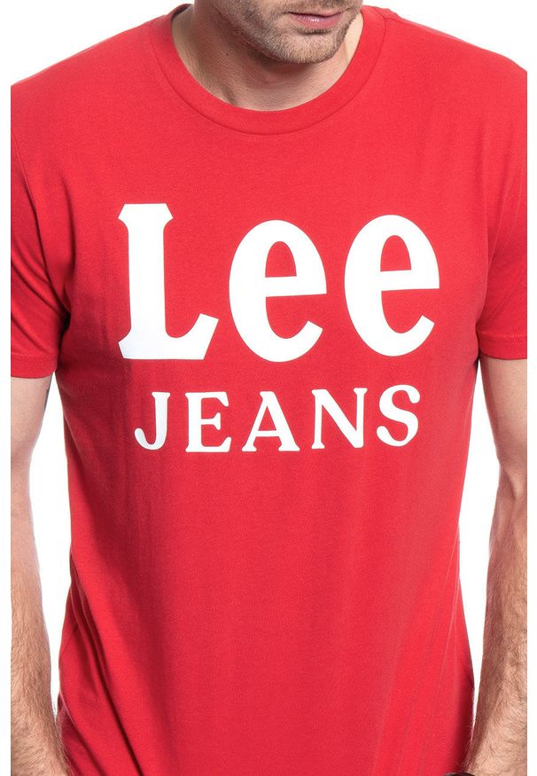Lee - LEE LEE JEANS TEE BRIGHT RED L62BFQEF 112114495. Materiał: jeans