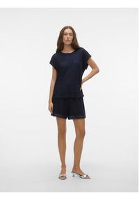 Vero Moda Bluzka Maya 10304457 Granatowy Wide Fit. Kolor: niebieski. Materiał: syntetyk #2
