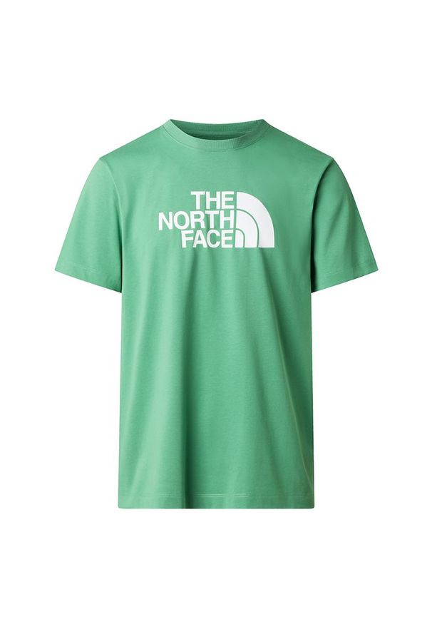 Koszulka męska The North Face Evolution Half Dome 0A8B6JG571 - zielona. Kolor: zielony. Materiał: tkanina, poliester, bawełna. Długość rękawa: krótki rękaw. Długość: krótkie