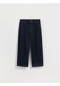 Reserved - Classic denim baggy - granatowy. Kolor: niebieski