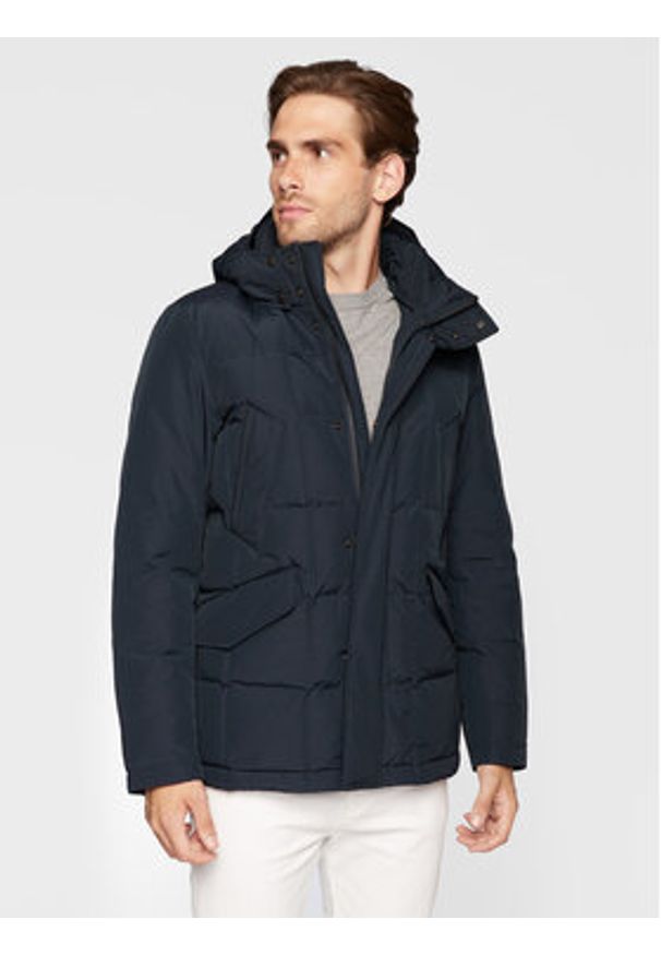 Woolrich Kurtka puchowa Blizzard Field CFWOOU0621MRUT0001 Granatowy Regular Fit. Kolor: niebieski. Materiał: puch, bawełna