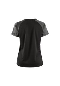 Koszulka treningowa damska Craft 2.0 Contrast Jersey. Kolor: wielokolorowy, szary, czarny. Materiał: poliester. Długość rękawa: krótki rękaw. Długość: krótkie. Sport: piłka nożna #2