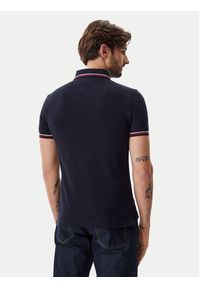 TOMMY HILFIGER - Tommy Hilfiger Polo Tipped MW0MW37346 Granatowy Slim Fit. Typ kołnierza: polo. Kolor: niebieski. Materiał: bawełna