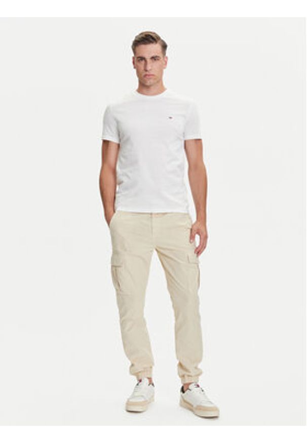 Tommy Jeans Komplet t-shirtów DM0DM20687 Écru Slim Fit. Materiał: bawełna