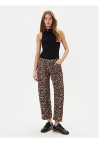 Please Jeansy P3HSDBNC97 Brązowy Straight Fit. Kolor: brązowy