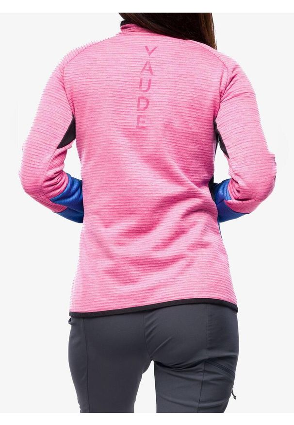 Bluza polarowa damska Vaude Larice HZ Fleece Jacket. Kolor: różowy. Materiał: polar