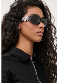 VERSACE - Versace okulary przeciwsłoneczne kolor czarny. Kolor: czarny #4