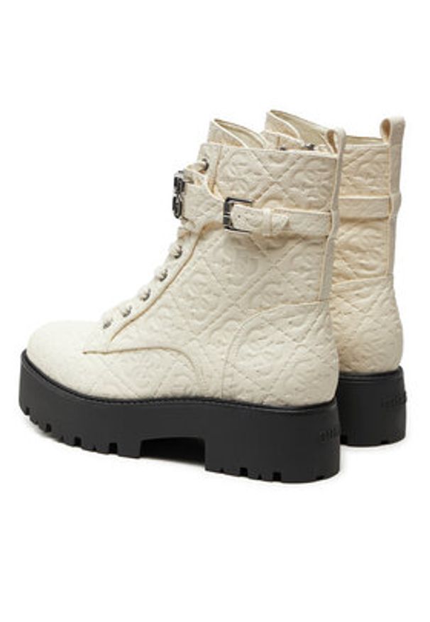 Guess Botki Vaires FLTSOM FAL10 Biały. Kolor: biały. Materiał: skóra