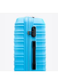 Wittchen - Zestaw walizek z ABS-u z żebrowaniem niebieski. Kolor: niebieski. Materiał: guma #7