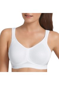 ANITA ACTIVE - Stanik do biegania Air Control z wysoki poziomem podtrzymywania. Kolor: biały. Materiał: poliester, elastan, poliamid. Sport: joga i pilates, fitness