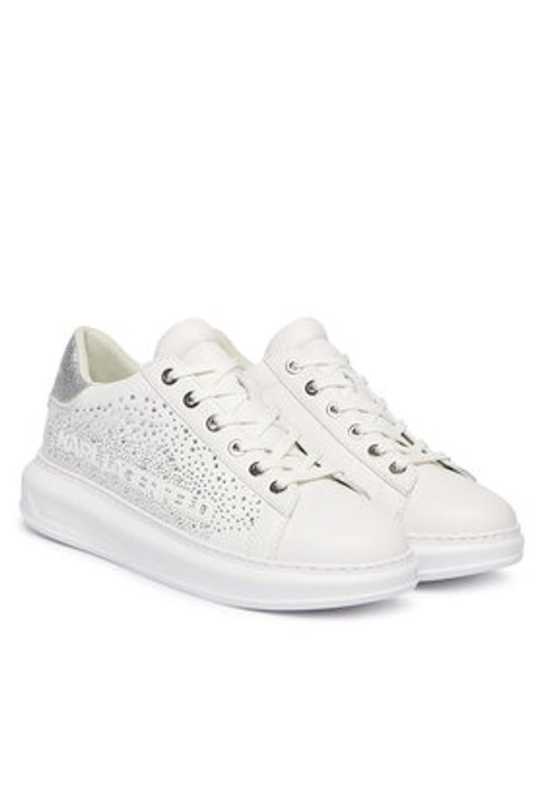 Karl Lagerfeld - KARL LAGERFELD Sneakersy Kapri KL62556 Biały. Kolor: biały. Materiał: skóra