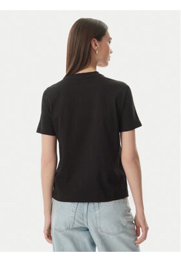 Calvin Klein T-Shirt Classic LV147C857G Czarny Regular Fit. Kolor: czarny. Materiał: bawełna