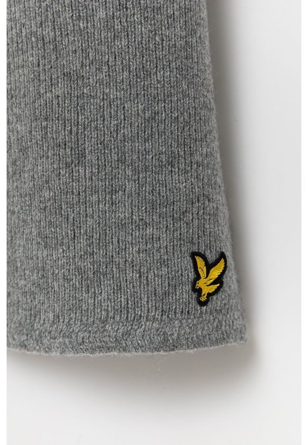 Lyle & Scott - Szalik wełniany. Kolor: szary. Materiał: wełna