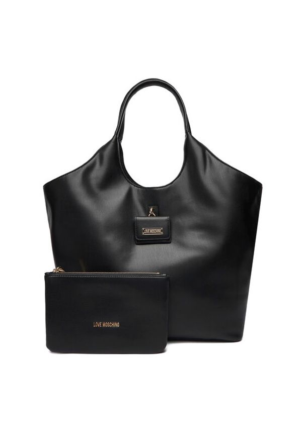 Love Moschino - LOVE MOSCHINO Torebka JC4392PP0NKN0000 Czarny. Kolor: czarny. Materiał: skórzane
