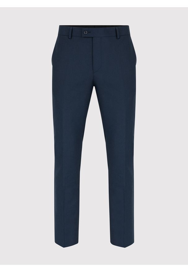 Pako Lorente - PAKO LORENTE – Granatowe spodnie garniturowe. Kolor: niebieski. Materiał: poliester, wiskoza, elastan