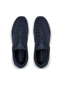 TOMMY HILFIGER - Tommy Hilfiger Sneakersy Modern Runner Knit Evo Ess FM0FM05245 Granatowy. Kolor: niebieski. Materiał: materiał #5
