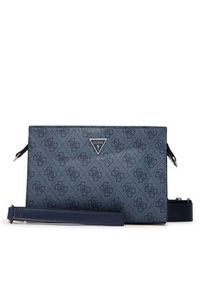 Guess Saszetka HMMILO P6157 Granatowy. Kolor: niebieski. Materiał: skóra #6