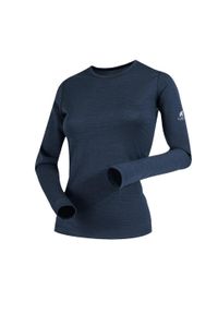 FJORK MERINO - Damska koszulka z długim rękawem z wełny merynosów - Bjork 140. Kolor: niebieski. Materiał: elastan, wełna. Długość rękawa: długi rękaw. Długość: długie