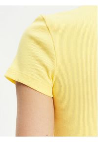 Lacoste T-Shirt TF5538 Żółty Slim Fit. Kolor: żółty. Materiał: bawełna