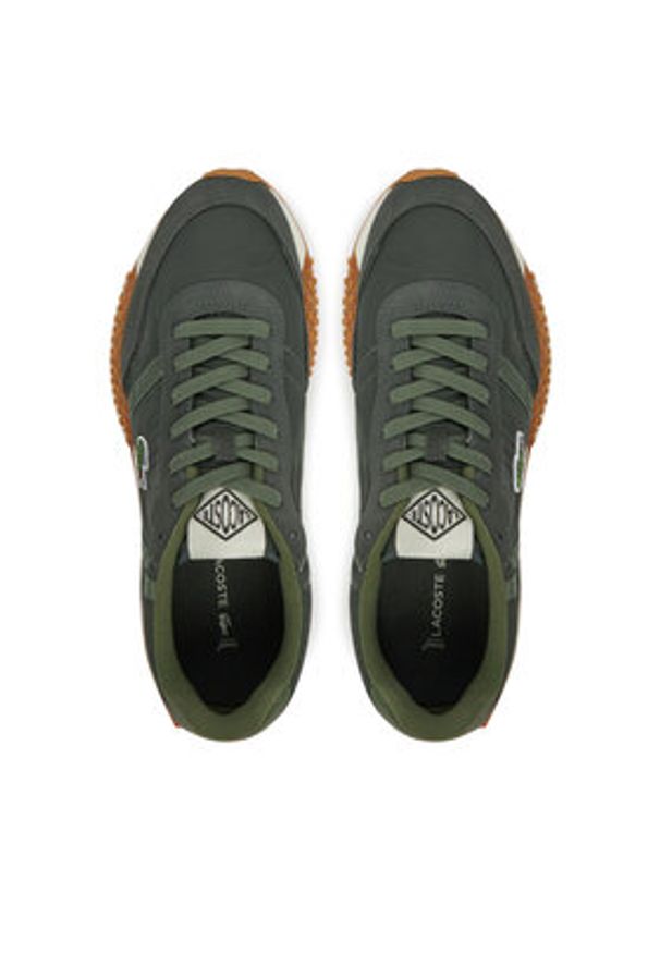 Lacoste Sneakersy L-Spin Evo 7-49SMA0104 Khaki. Kolor: brązowy. Materiał: materiał
