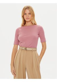 Lauren Ralph Lauren - LAUREN RALPH LAUREN Bluzka 200654963182 Różowy Slim Fit. Kolor: różowy. Materiał: bawełna