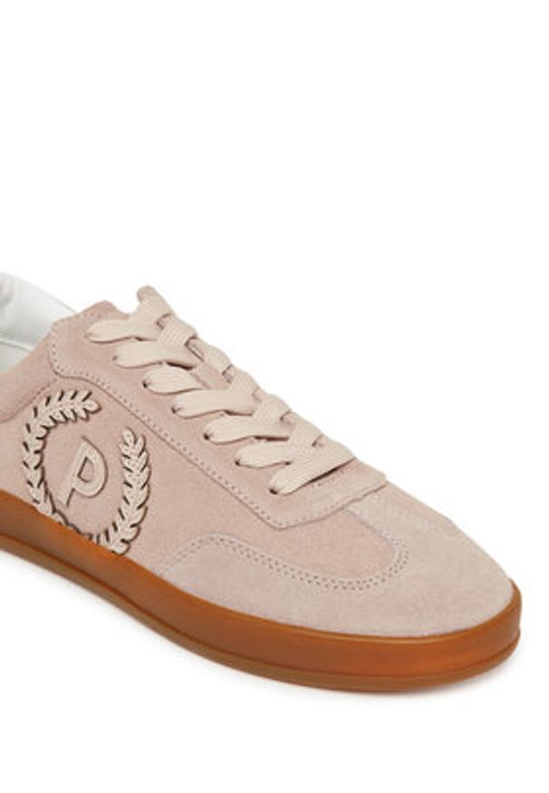 Pollini Sneakersy SA15192G1MXA370A Beżowy. Kolor: beżowy. Materiał: skóra