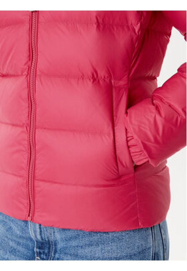Tommy Jeans Kurtka puchowa Basic DW0DW18312 Czerwony Slim Fit. Kolor: czerwony. Materiał: syntetyk
