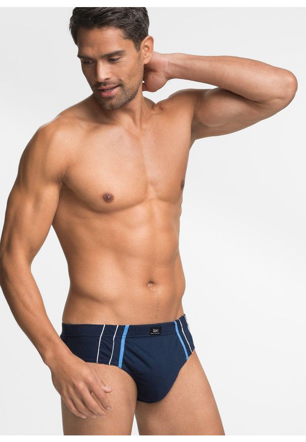 bonprix - Slipy maxi z miękką bawełną (5 par). Kolor: niebieski. Materiał: bawełna