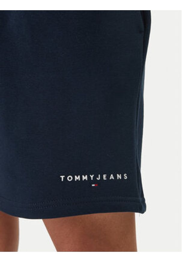 Tommy Jeans Szorty sportowe Contrast Linear DM0DM22697 Granatowy Regular Fit. Kolor: niebieski. Materiał: bawełna. Styl: sportowy