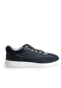 Geox Sneakersy "U Kennet" | U026FA02214 | U Kennet | Mężczyzna | Granatowy. Nosek buta: okrągły. Kolor: niebieski. Materiał: skóra, tkanina. Wzór: aplikacja #5