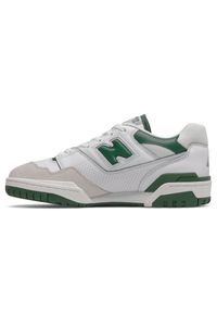 Buty unisex New Balance BB550WT1 – białe. Kolor: biały. Materiał: skóra. Szerokość cholewki: normalna #5