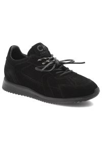 CheBello - Czarne Sneakersy Chebello Skórzane Obuwie Damskie. Kolor: czarny. Materiał: skóra. Styl: sportowy, klasyczny, elegancki