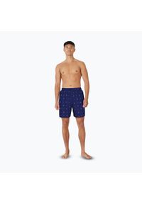 Szorty kąpielowe męskie Nike Luxe Letter 7" Volley. Kolor: niebieski