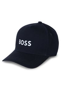 BOSS - Czapka z daszkiem Boss. Kolor: niebieski