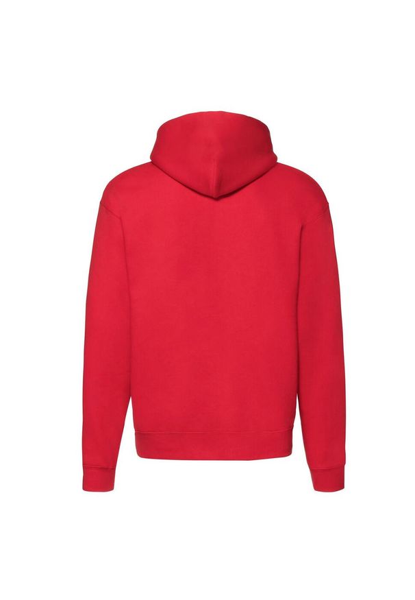 FRUIT OF THE LOOM - Kurtka Z Kapturem Premium Dla Dorosłych Unisex. Typ kołnierza: kaptur. Kolor: czerwony