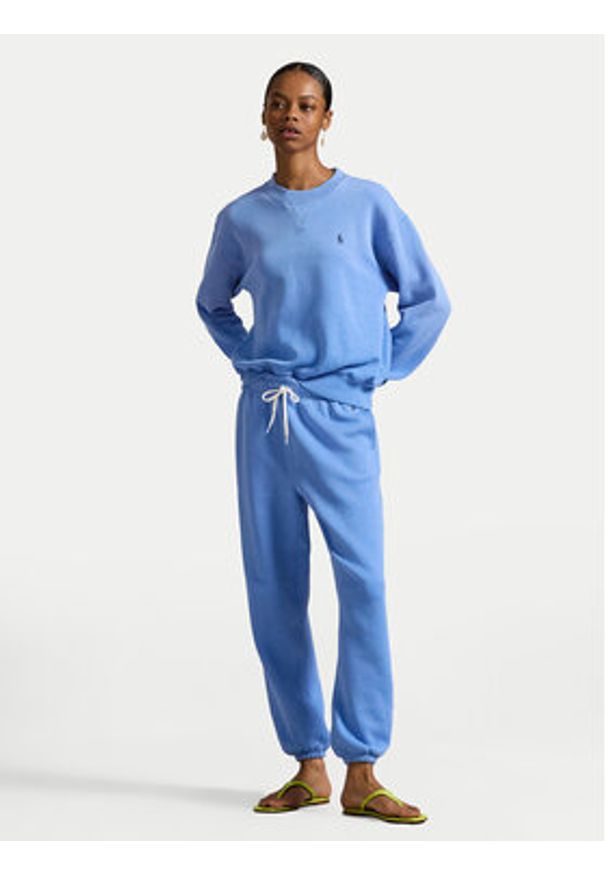 Polo Ralph Lauren Spodnie dresowe 211971700505 Błękitny Tapered Fit. Kolor: niebieski. Materiał: bawełna